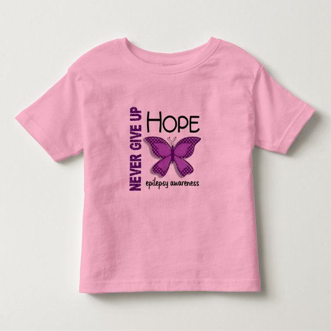 Camiseta De Bebé La epilepsia nunca da para arriba la mariposa 4,1 (Anverso)