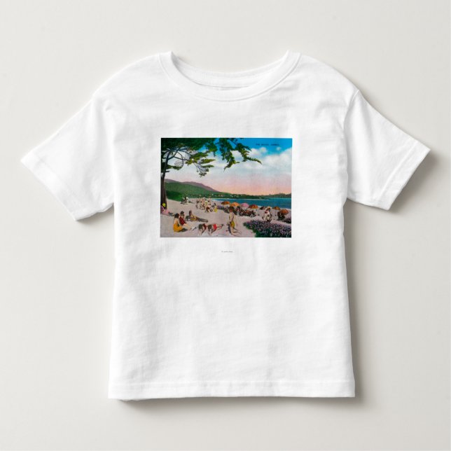 Camiseta De Bebé La escena de la playa en Carmel, California (Anverso)