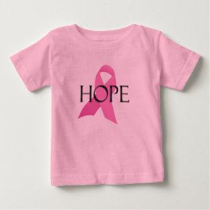 Camiseta De Bebé La ESPERANZA del cáncer de pecho embroma la camis