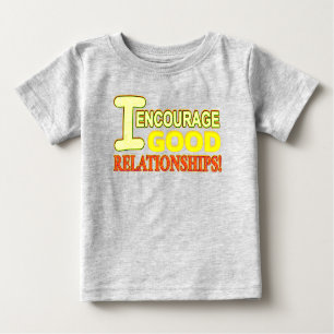 Camiseta De Bebé La Expresión Cute Diseña BUENAS RELACIONES. ¡Hazte