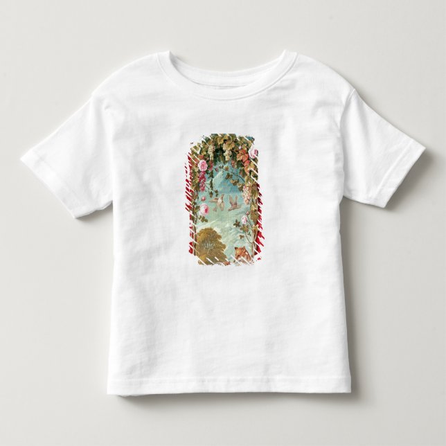 Camiseta De Bebé La fábula de Esopo el Fox y las uvas (Anverso)