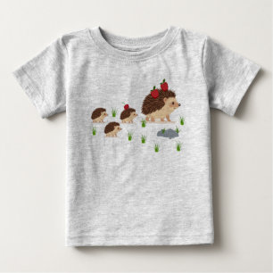 Camiseta De Bebé La familia de los erizos.