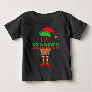 Camiseta De Bebé La Familia Elfo Barbudo Pijama Navideño a Juego T