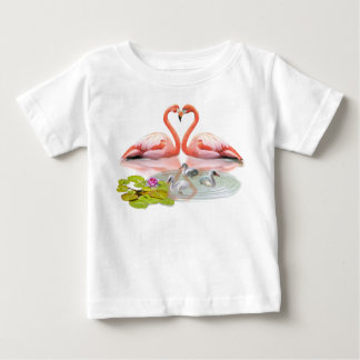 CAMISETA DE BEBÉ LA FAMILIA FLAMINGO