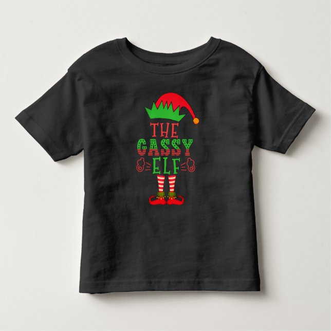 Camiseta De Bebé La familia Gassy Elf coincide con Navidades Pajama (Anverso)