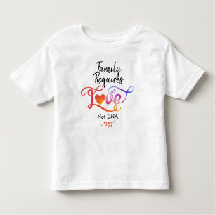 Camiseta De Bebé La familia requiere la DNA del amor no, regalos de