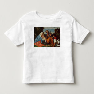 Camiseta De Bebé La familia santa y un pastor, c.1510