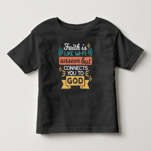 Camiseta De Bebé La fe es como WiFi Arte divertido de citas cristia