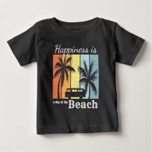 Camiseta De Bebé La felicidad en vacaciones de verano es un día en