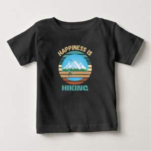 CAMISETA DE BEBÉ LA FELICIDAD ES CAMINAR