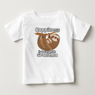 Camiseta De Bebé La felicidad es estar con la abuela Sloth