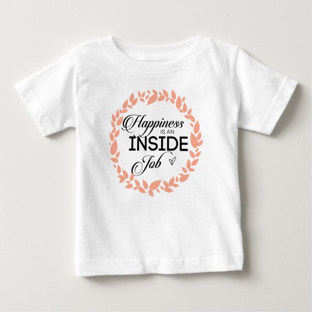 Camiseta De Bebé La Felicidad Es Una Esposa De Trabajo Interior (Anverso)