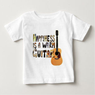 Camiseta De Bebé La felicidad es una guitarra caliente