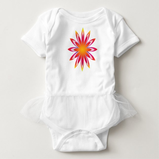 Camiseta De Bebé La flor brillante - (Anverso)