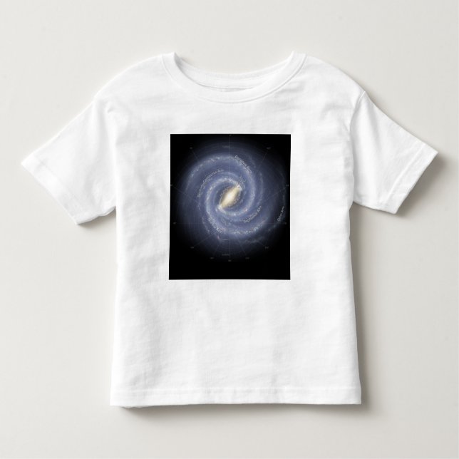 Camiseta De Bebé La galaxia de la Vía Láctea (anotada) (Anverso)