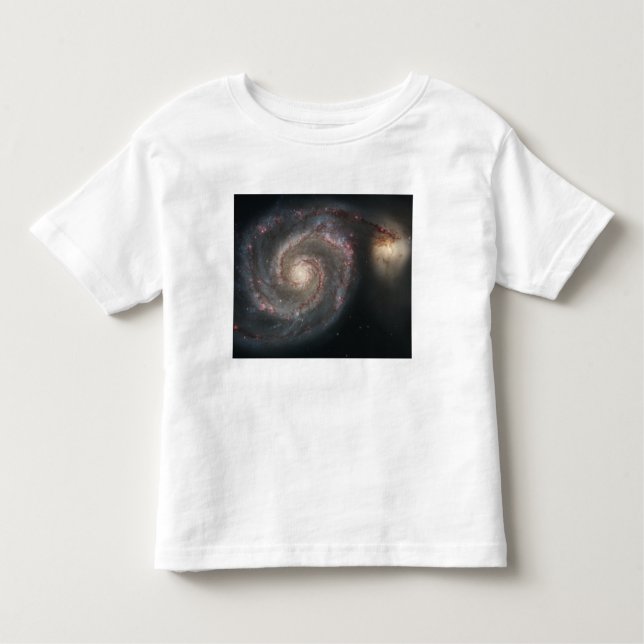 Camiseta De Bebé La galaxia de remolinos (M51) y la galaxia conexa (Anverso)