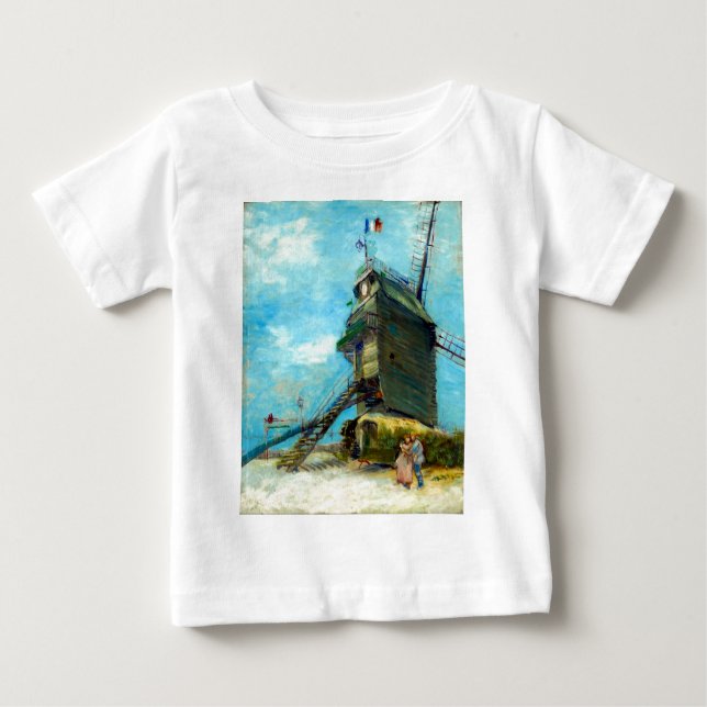 Camiseta De Bebé La Galette de Vincent van Gogh Le Moulin de (Anverso)