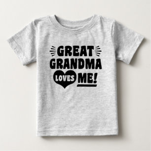 Camiseta De Bebé La gran abuela me ama