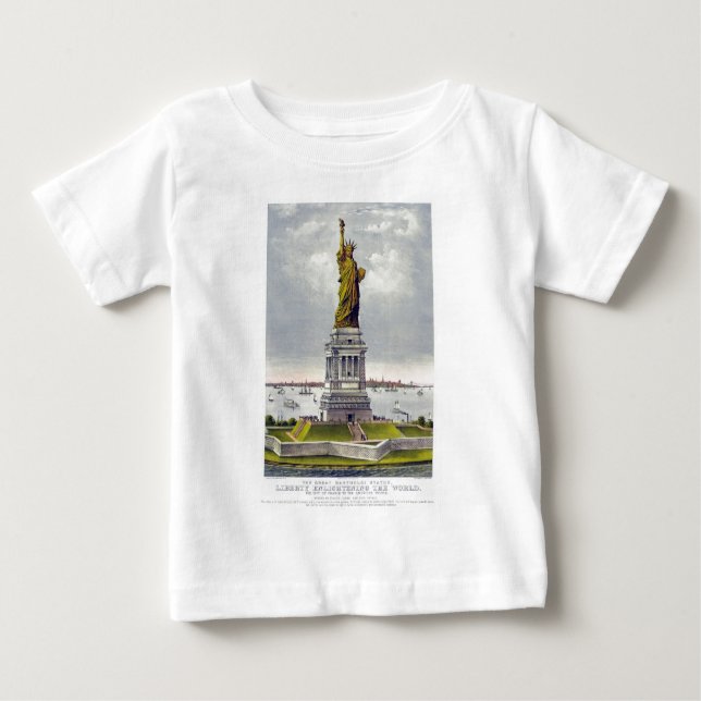 Camiseta De Bebé La gran estatua de Bartholdi de la libertad Currie (Anverso)