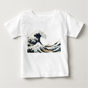 Camiseta De Bebé La Gran Ola Fuera de Kanagawa Hokusai, arte japoné