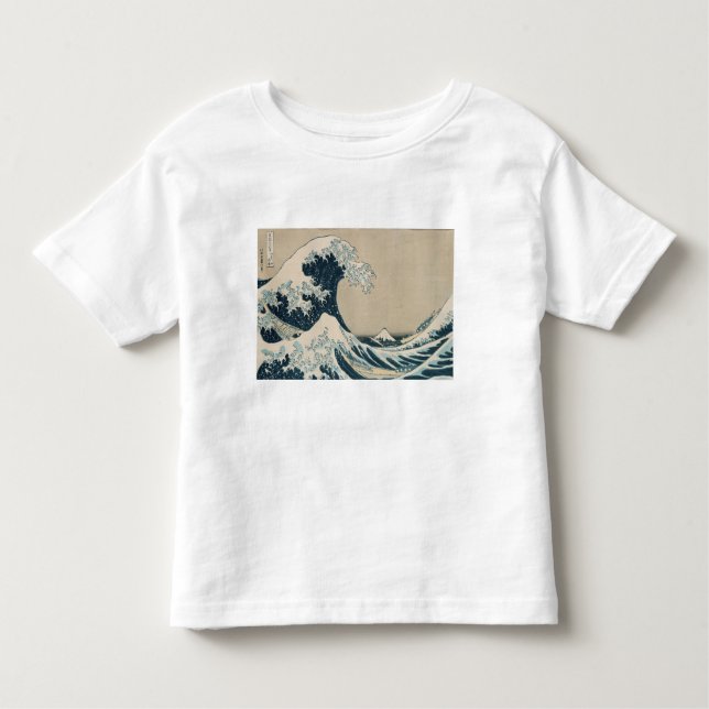 Camiseta De Bebé La gran onda de Kanagawa, vistas del monte Fuji (Anverso)