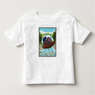 Camiseta De Bebé La grande, OregonBeaver y árboles