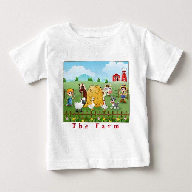 Camiseta De Bebé La granja y los animales de granja  