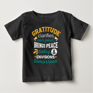 Camiseta De Bebé La gratitud trae paz hoy – Fe positiva