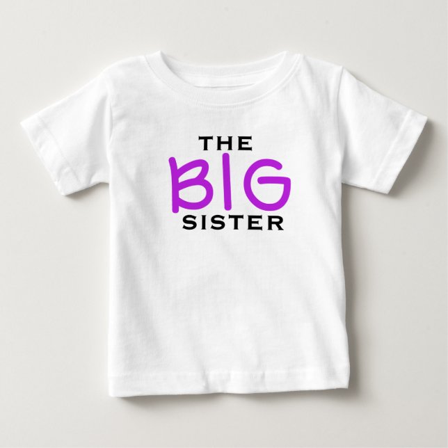 Camiseta De Bebé La hermana mayor (Anverso)