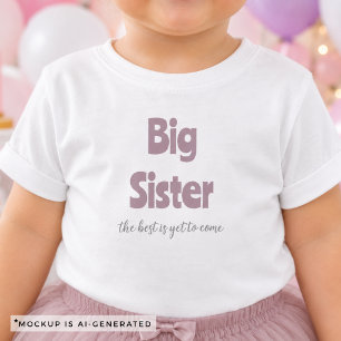 Camiseta De Bebé La Hermana Mayor Lo Mejor Está Por Llegar Revelaci