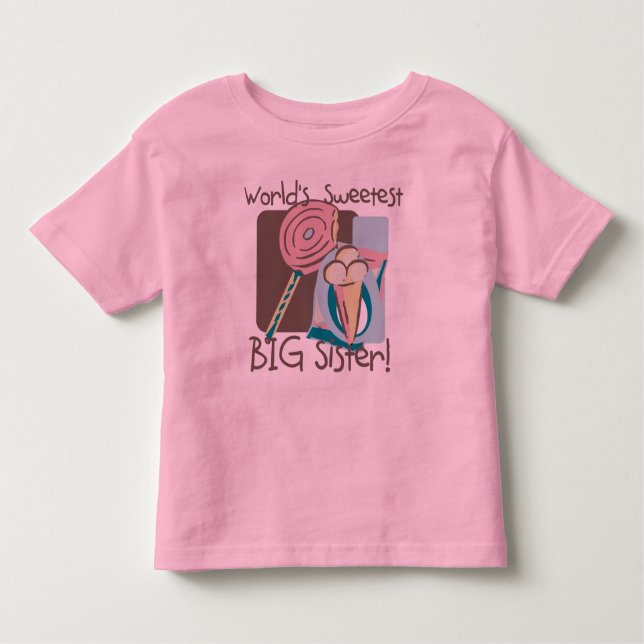 Camiseta De Bebé La hermana mayor más dulce del mundo (Anverso)