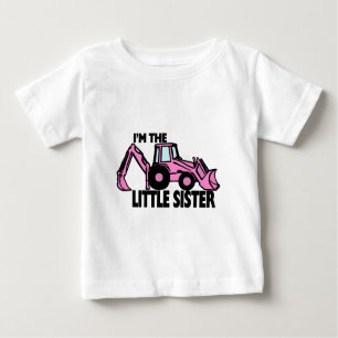 Camiseta De Bebé La hermana pequeña Backhoe