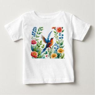 Camiseta De Bebé La hermosa acuarela del jardín natural