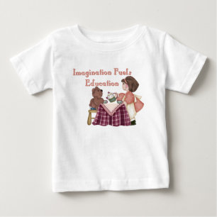 Camiseta De Bebé La imaginación alimenta la educación (teaparty)