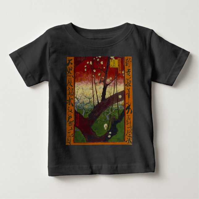 Camiseta De Bebé La japononaiserie de Van Gogh después de Hiroshige (Anverso)