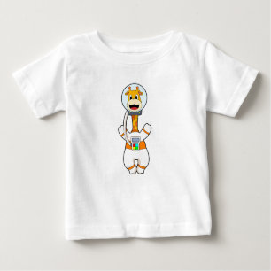 Camiseta De Bebé La jirafa como astronauta en el disfraz