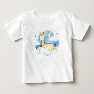 Camiseta De Bebé La jirafa de cachorros en la luna -