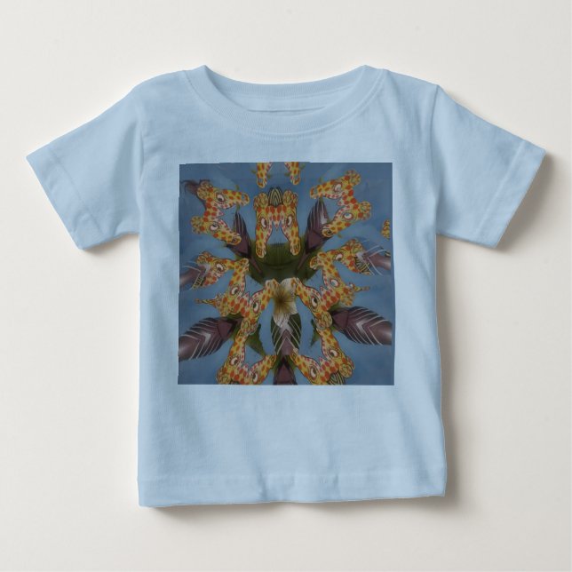 Camiseta De Bebé La jirafa de Kaleidoscope Mandala: Resumen de arte (Anverso)