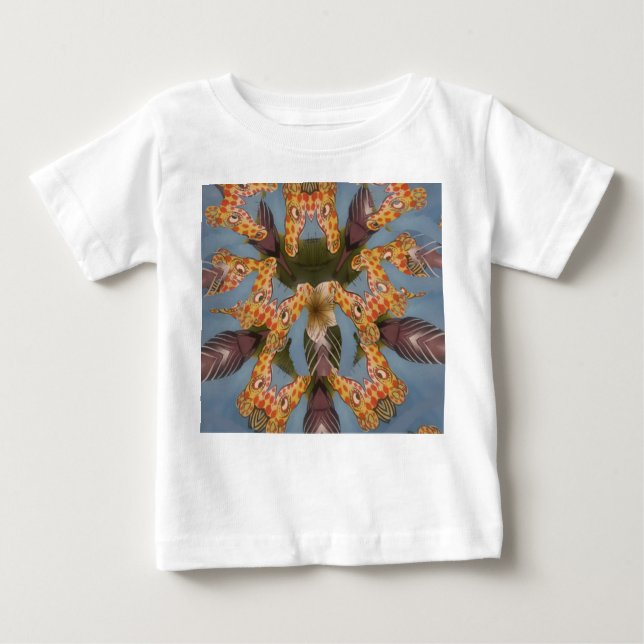 Camiseta De Bebé La jirafa de Kaleidoscope Mandala: Resumen de arte (Anverso)