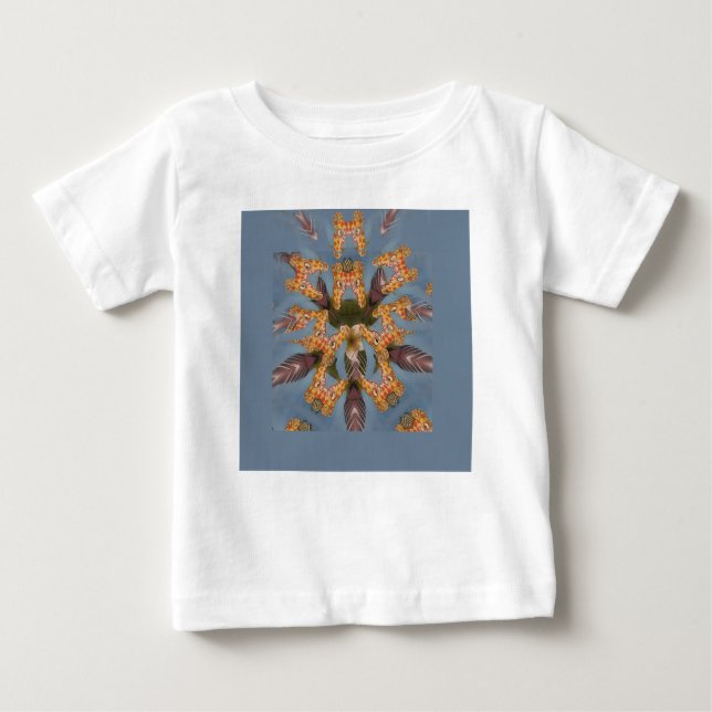 Camiseta De Bebé La jirafa de Kaleidoscope Mandala: Resumen de arte (Anverso)