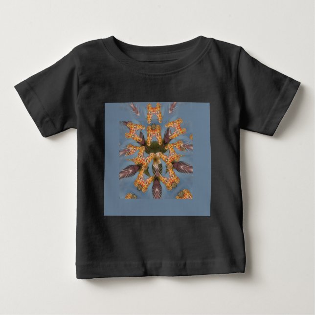 Camiseta De Bebé La jirafa de Kaleidoscope Mandala: Resumen de arte (Anverso)