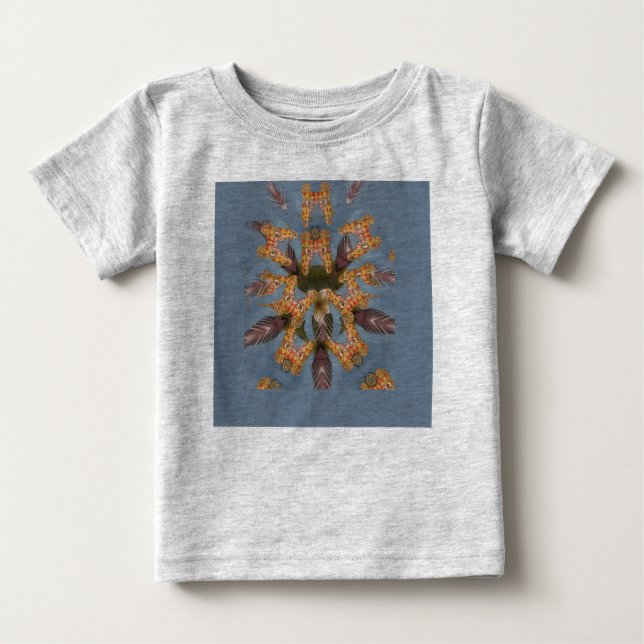 Camiseta De Bebé La jirafa de Kaleidoscope Mandala: Resumen de arte (Anverso)