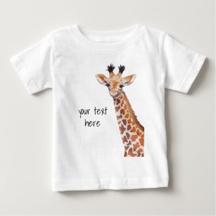 Camiseta De Bebé La jirafa del bebé lindo personalizada
