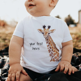 Camiseta De Bebé La jirafa del bebé lindo personalizada
