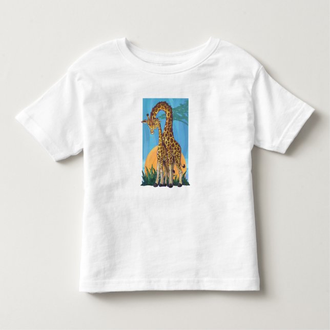 Camiseta De Bebé La jirafa mamá y el bebé (Anverso)