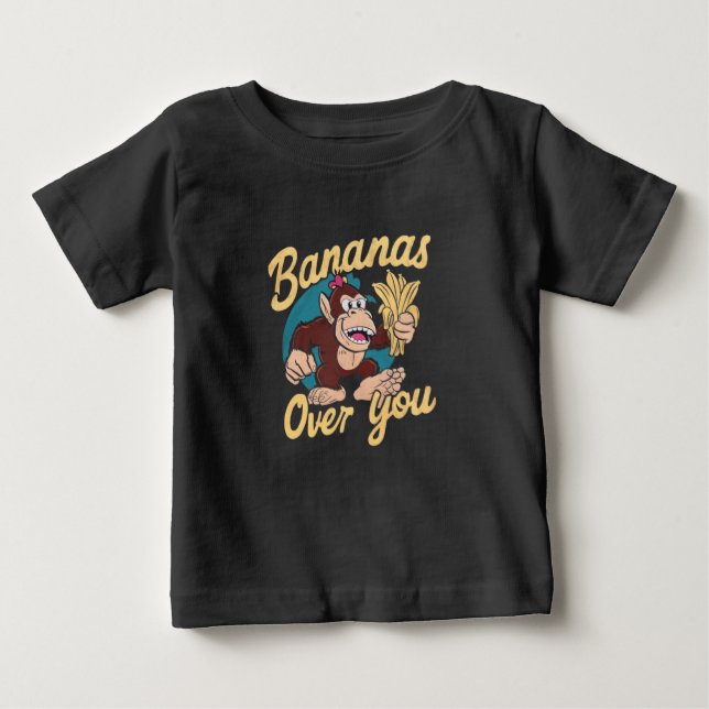 Camiseta De Bebé La Kong del burro, el banano sobre ti (Anverso)