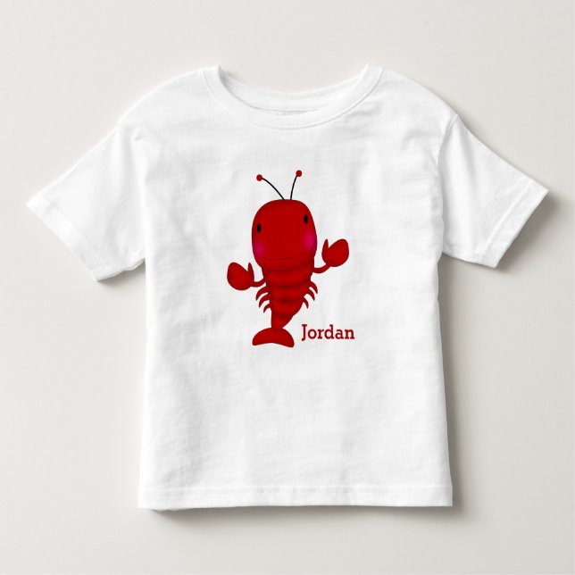 Camiseta De Bebé La langosta linda del niño (Anverso)