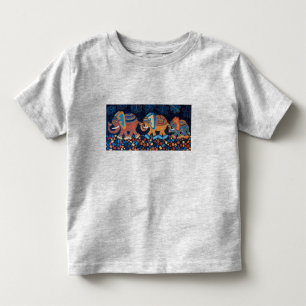 Camiseta De Bebé La línea de Conga del elefante embroma la camiset