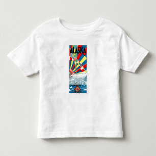 Camiseta De Bebé La línea poster de Alaska del buque de vapor