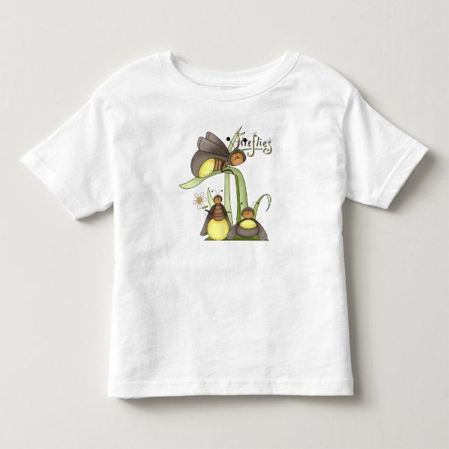 Camiseta De Bebé La luciérnaga linda fastidia el insecto amarillo (Anverso)